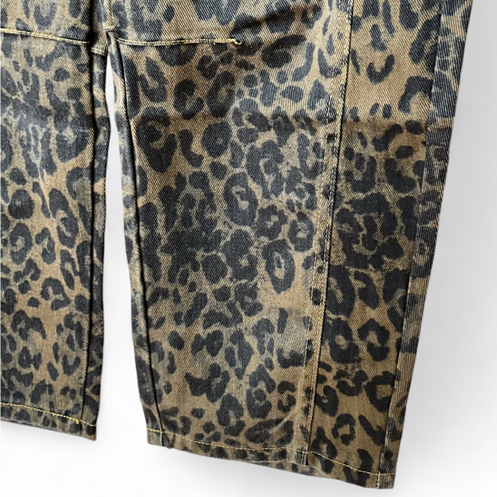 SOLD🥳NEW BARREL Y2K | SZ S | High Rise Slouchy Ankle Cropped Denim Leopard Jeans - Picture 9 of 11